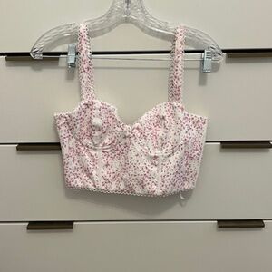 White Fox Bustier with back zipper